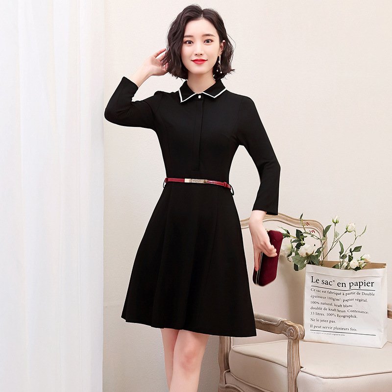 Spring Korean Style Suit Collar Dress High-End White-Collar Professional Formal Wear Women - Image 2