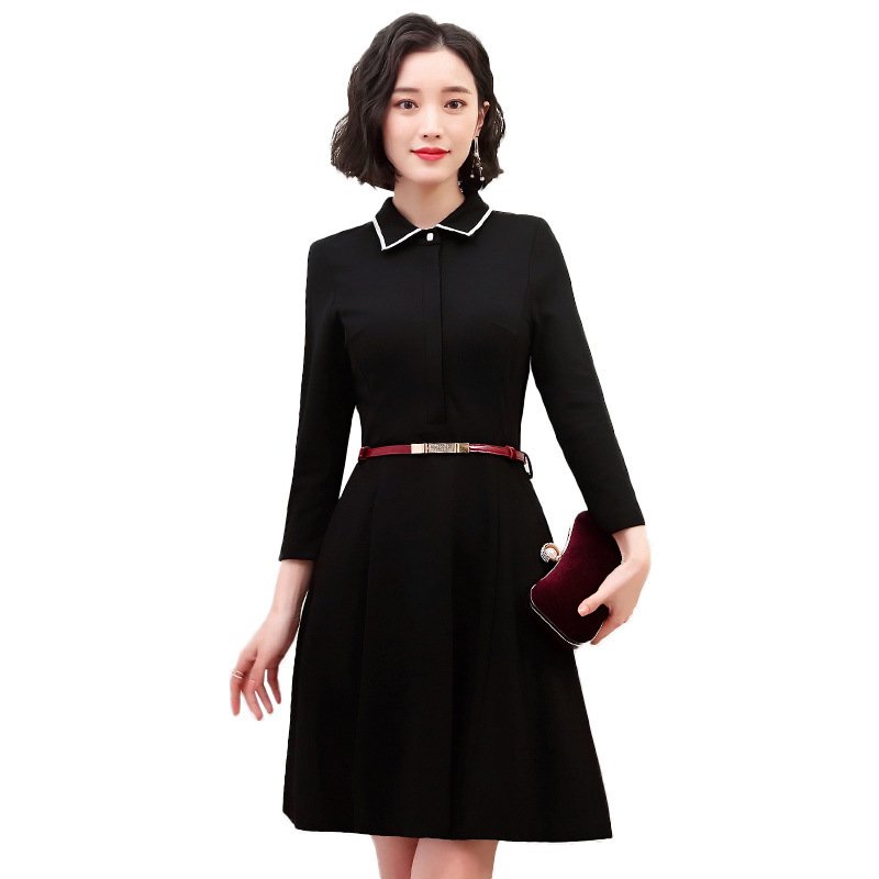Spring Korean Style Suit Collar Dress High-End White-Collar Professional Formal Wear Women - Image 5