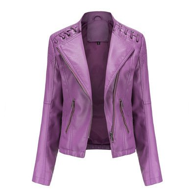 Women's Leather Jackets Women's Short Jackets - Image 7