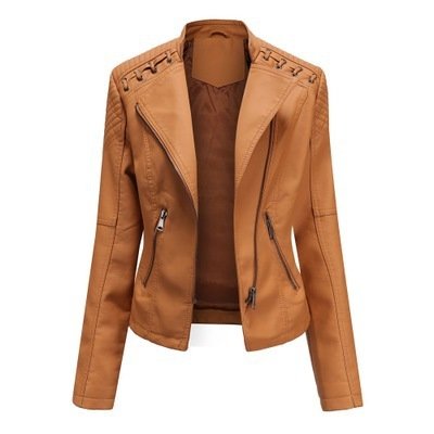 Women's Leather Jackets Women's Short Jackets - Image 2