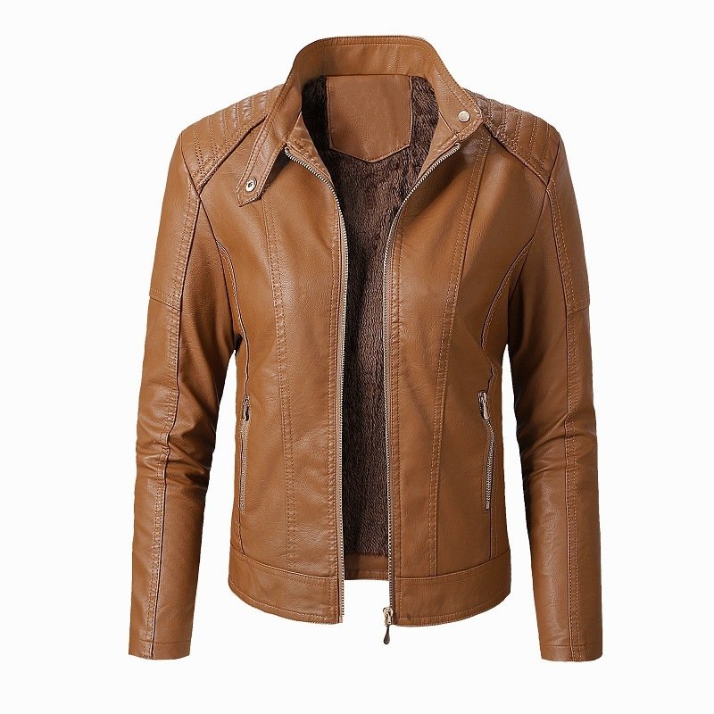 New Women's Leather Jackets Plus Velvet Jackets - Image 2
