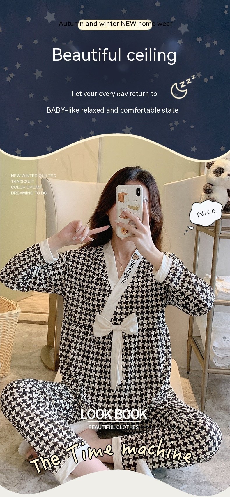 Sweet Peach Home Wear Suit Women - Image 3