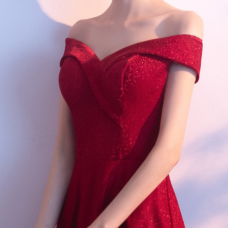 Wedding engagement red evening dress - Image 2