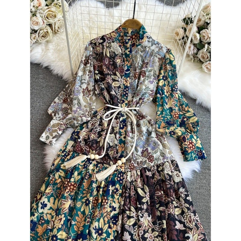 A-line Printed Formal Dress For Women - Image 4