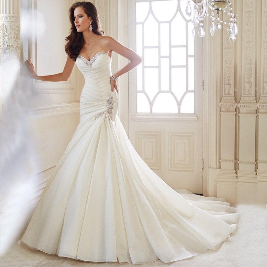 Backless Fishtail Tail Bridal Wedding Dress - Image 2