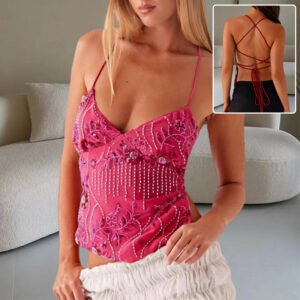 Y2K Dopamine-colored Bandeau Sling Tops Vest For Women