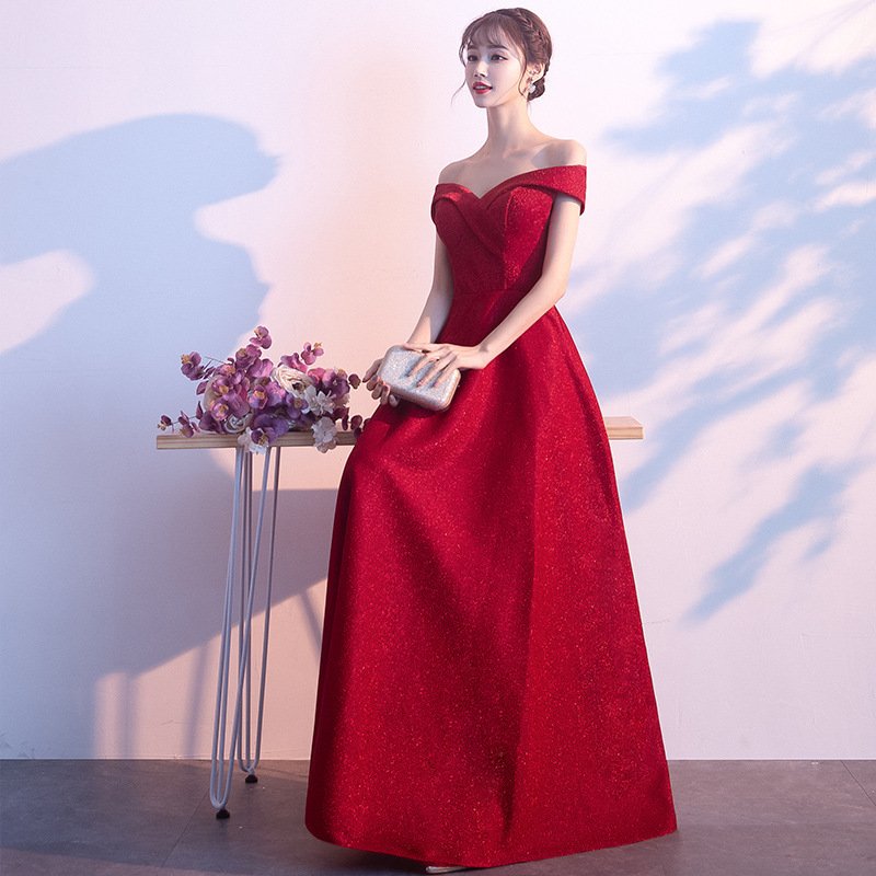Wedding engagement red evening dress - Image 4