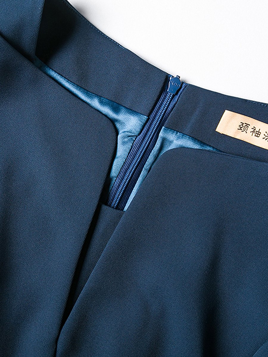 Formal Temperament Elegant And Intellectual Mid-sleeve Red Dress Women - Image 10