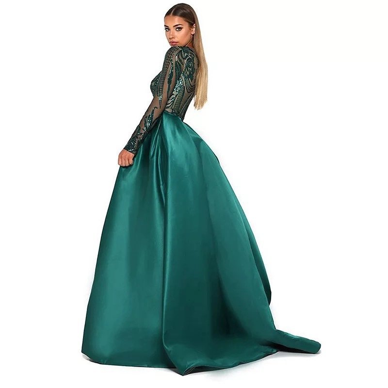 Women's Dark Green Wedding Dress - Image 2