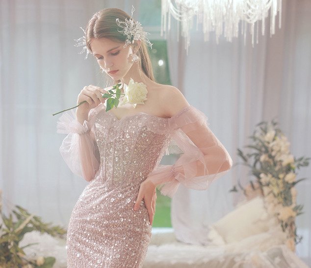 Dress Bride Wedding Toast Dinner - Image 2