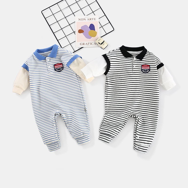 Baby Onesies Striped Male Baby Newborn Clothes - Image 4