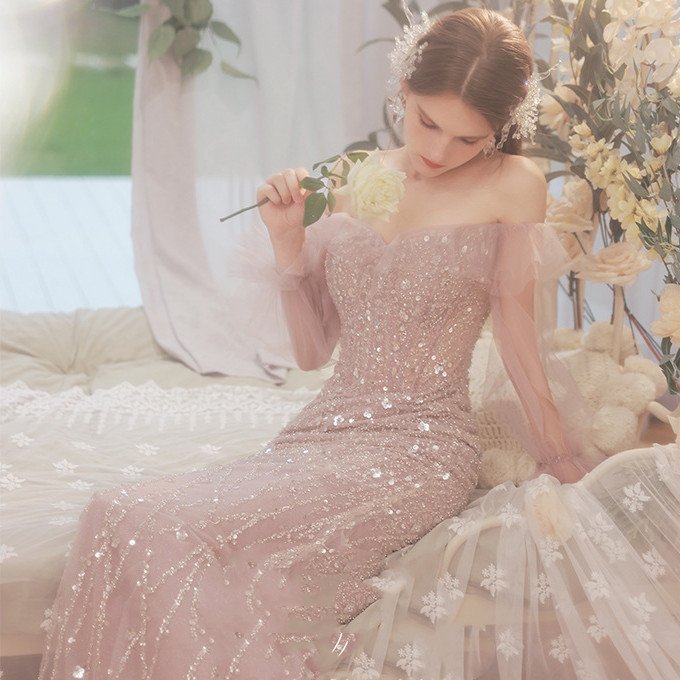 Dress Bride Wedding Toast Dinner - Image 4