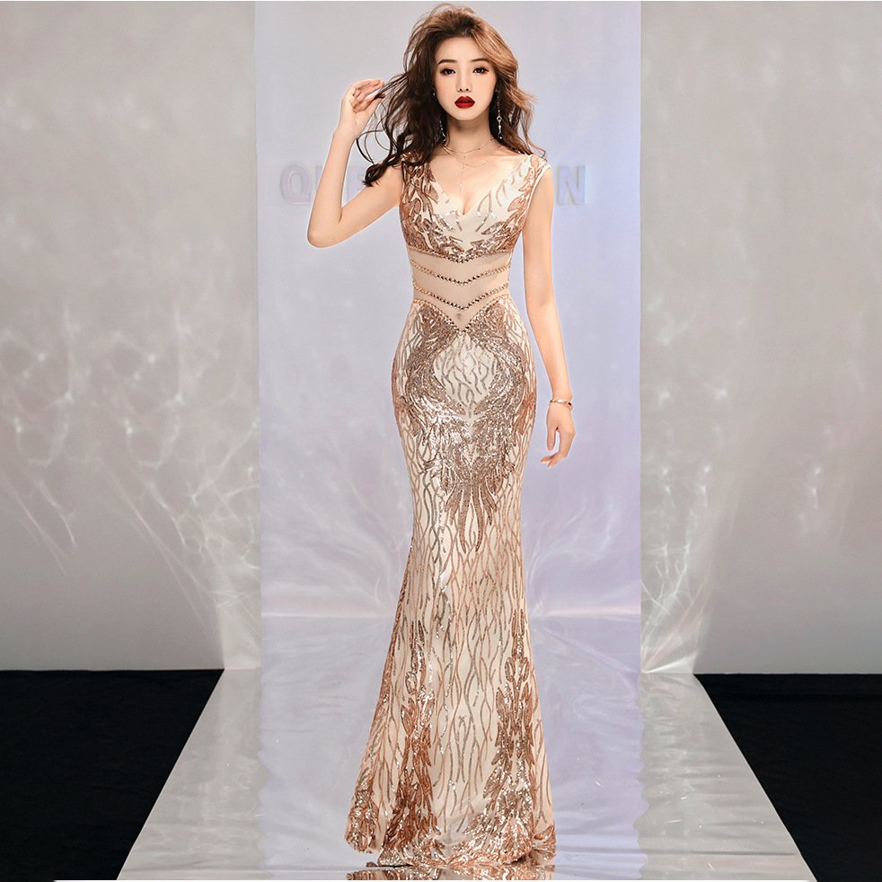 New Geometric Perspective Wedding Evening Dress - Image 7
