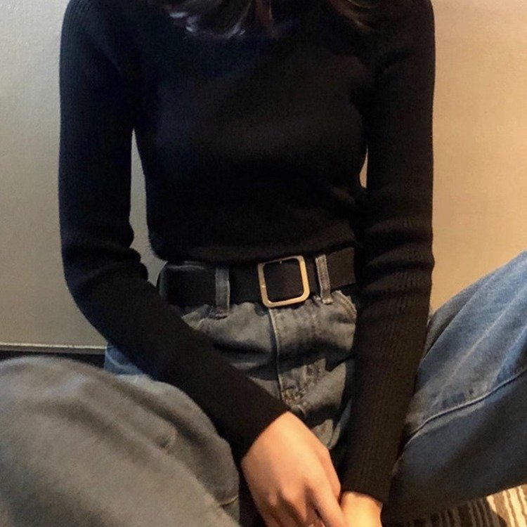 Thickening Inner Wear Skinny Versatile Long Sleeve Thermal Turtleneck Sweater For Women - Image 4