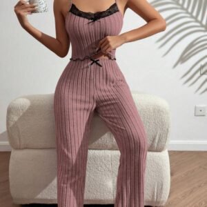 Love Sling Vest Pajamas Women Can Outer Wear Trousers Two-piece Suit