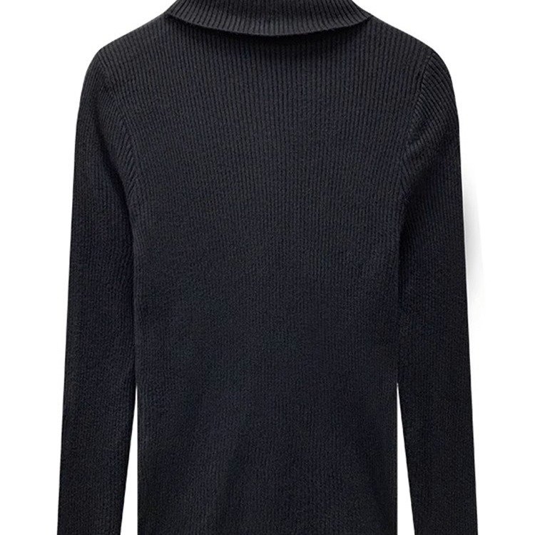 Thickening Inner Wear Skinny Versatile Long Sleeve Thermal Turtleneck Sweater For Women - Image 3